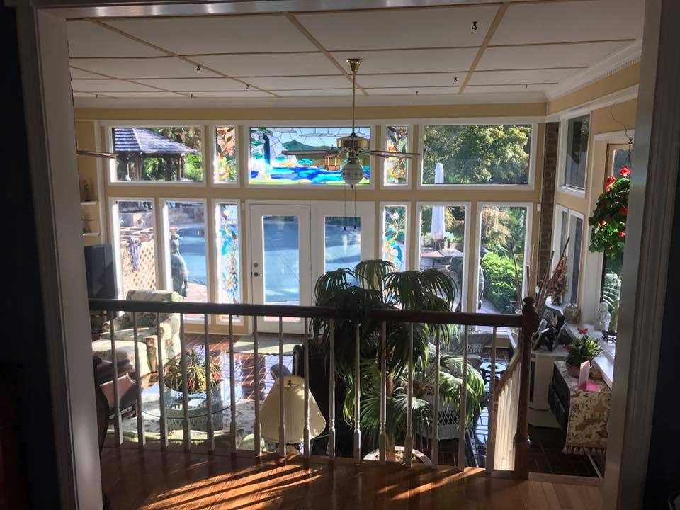 View From Upstairs Seeing the Tinted Windows and Doors — Greenville, SC — iTint