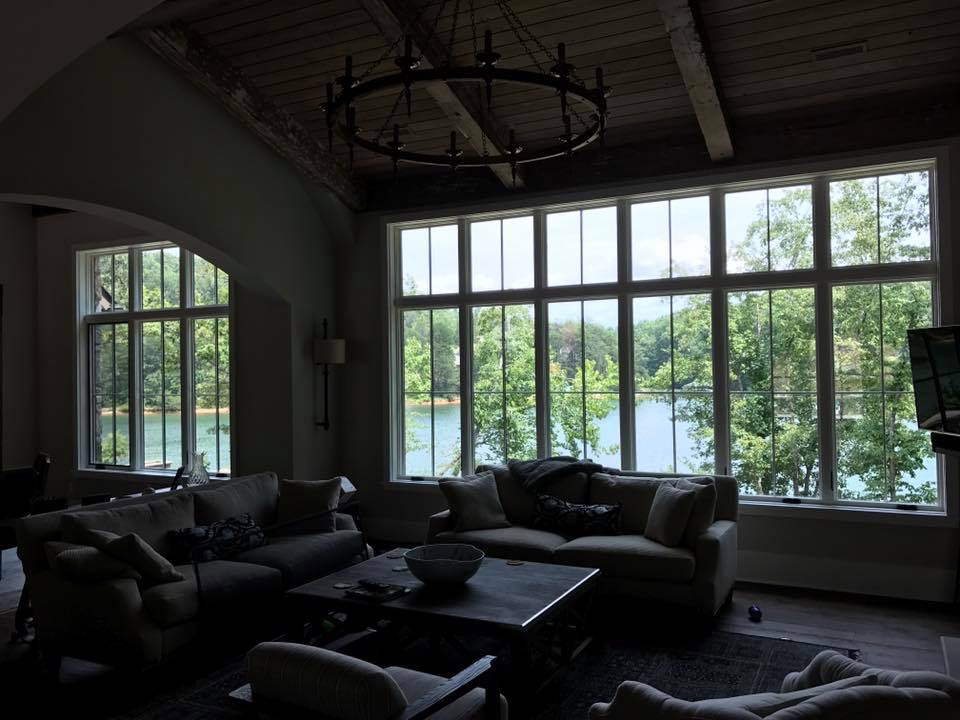 Living Room With Tinted Huge Windows — Greenville, SC — iTint