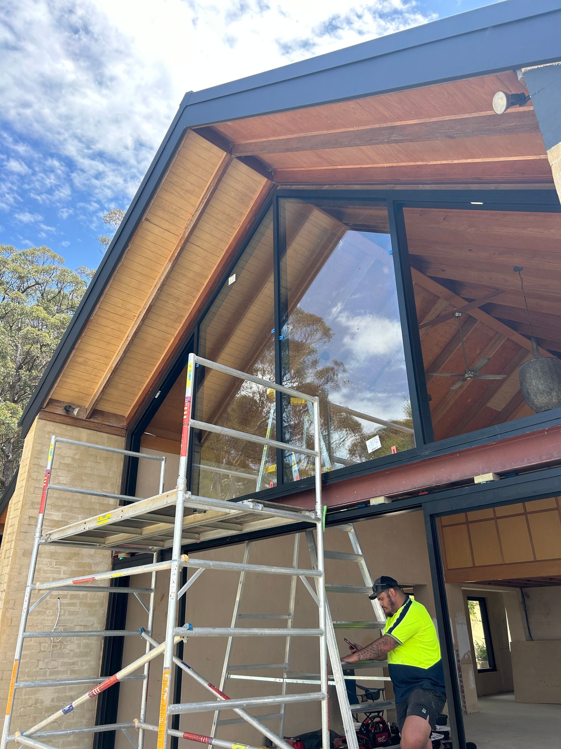 Large Window on House Being Built— Ingrams Installations in Wagga Wagga, NSW