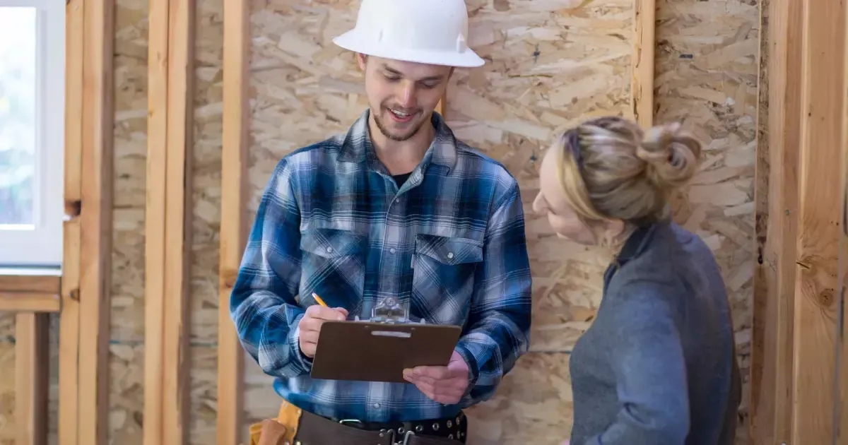 Client discussing project details with a trusted remodeler