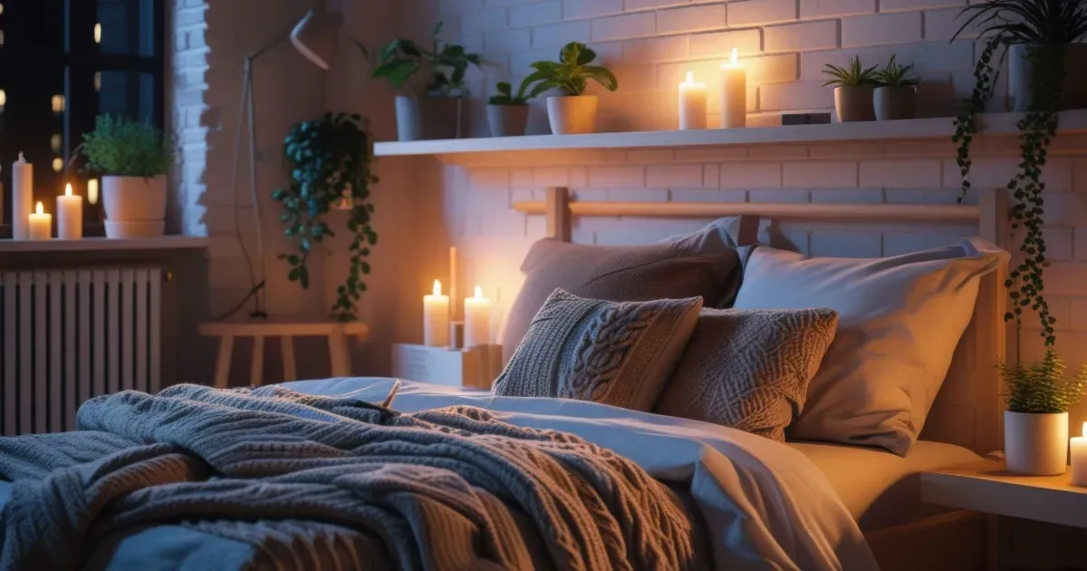 Cozy candle-lit room featuring warm ideas for master suite styling