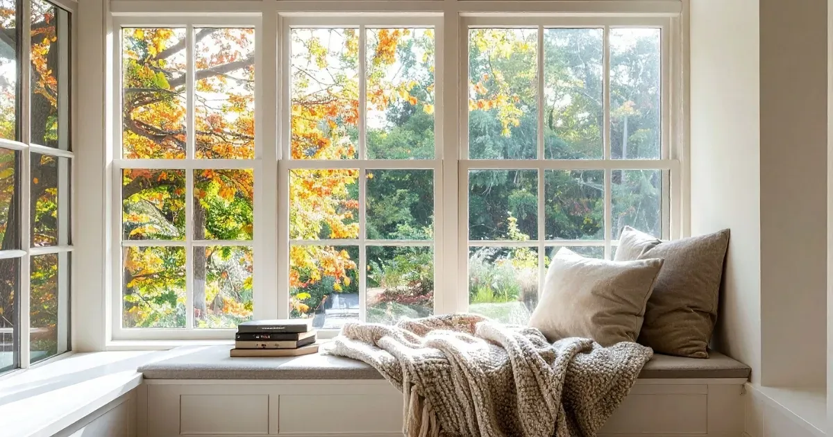 Cozy home window setup designed by window contractors near me