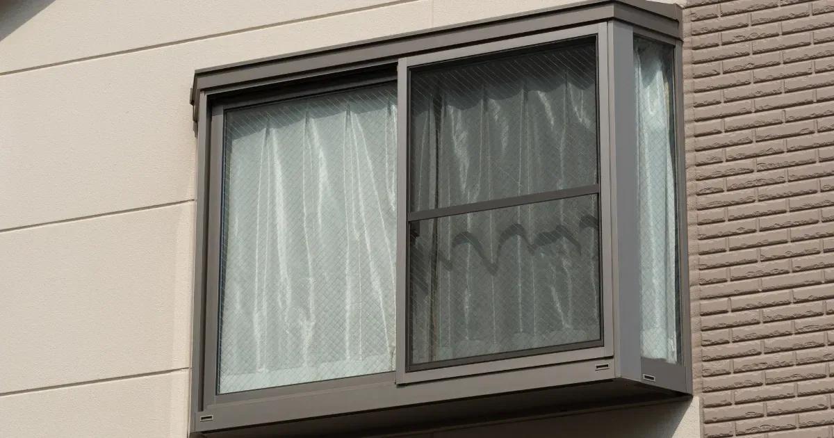 Exterior view of modern glass fitted by window contractors near me