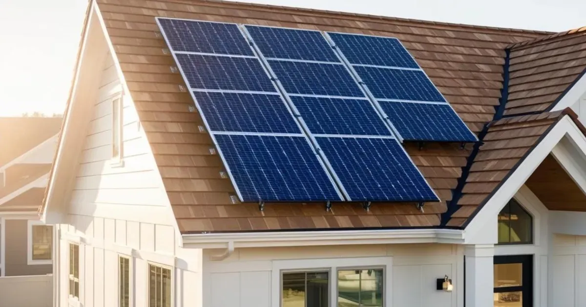 Home rooftop system showing durable solar panel lifespan