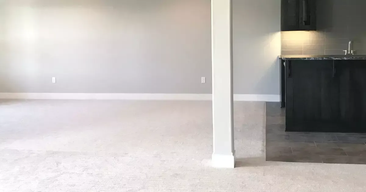 Split-floor basement showing remodel potential