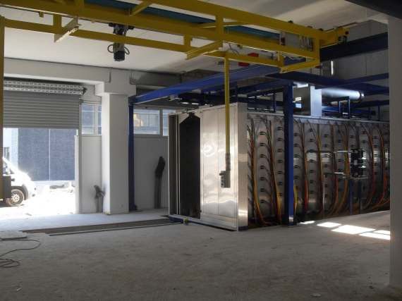 impianto industriale per la verniciatura