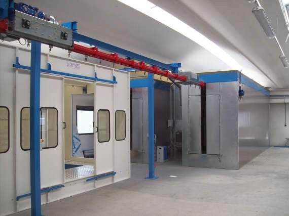 impianto industriale di verniciatura