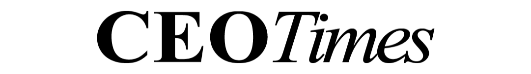 A close up of the ceo times logo on a white background