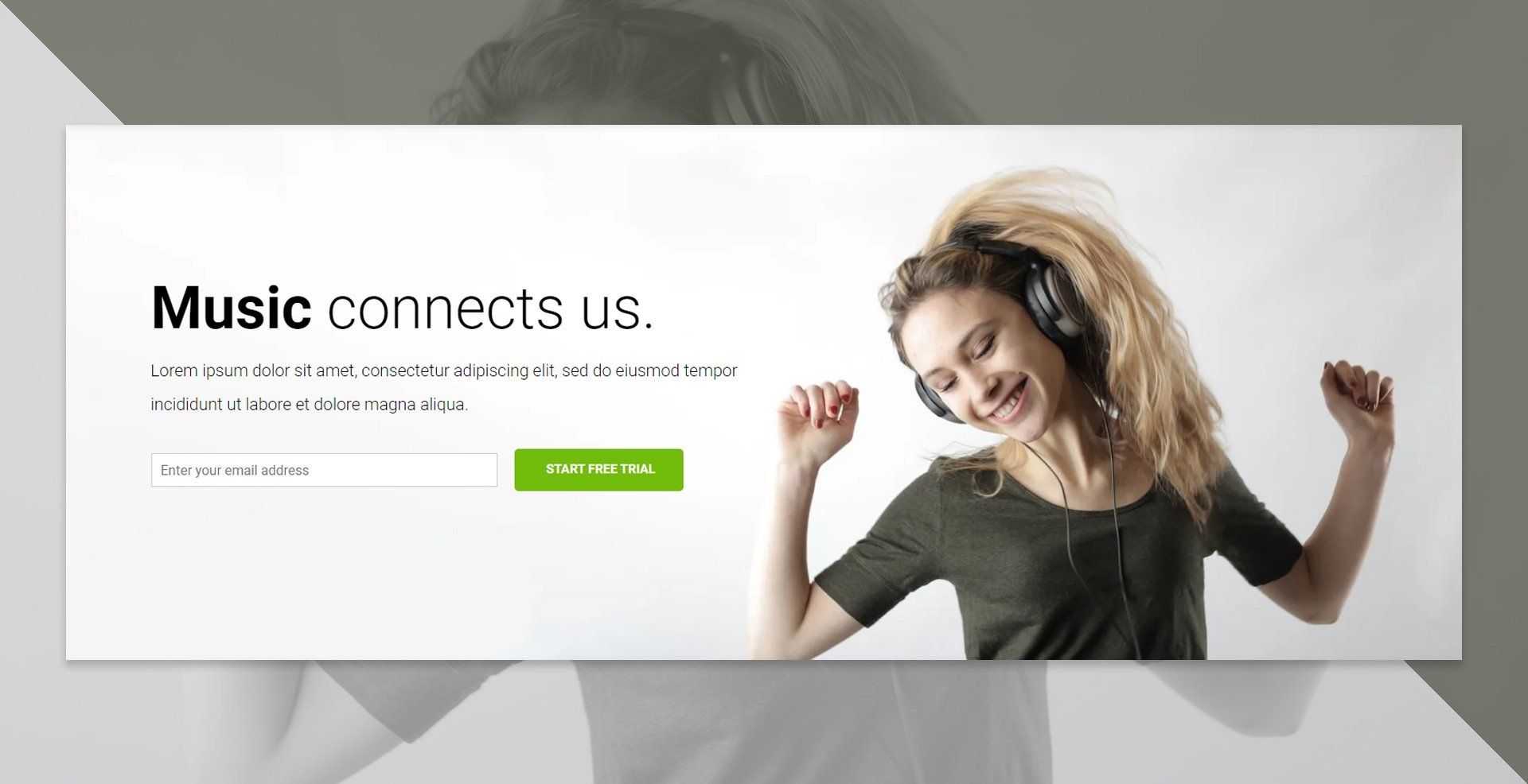 A woman wearing headphones is dancing while listening to music.