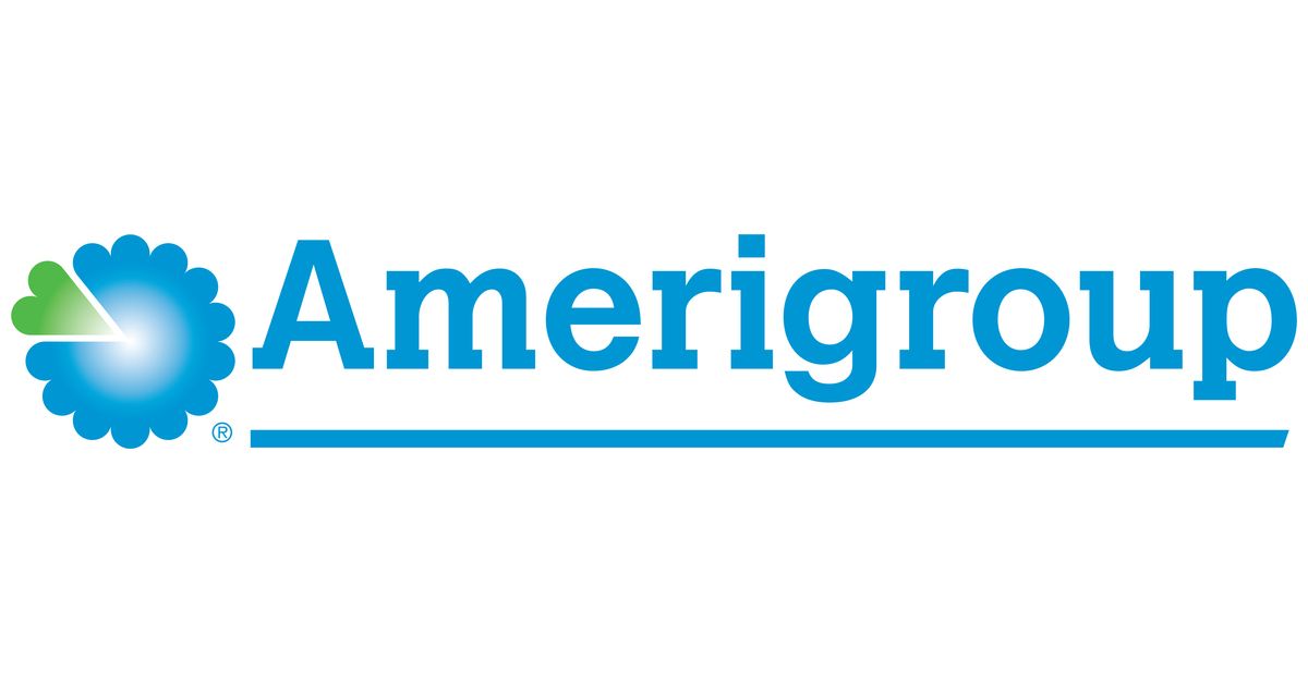 The amerigroup logo has a blue flower on it.