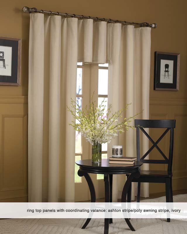 ring top panel draperies