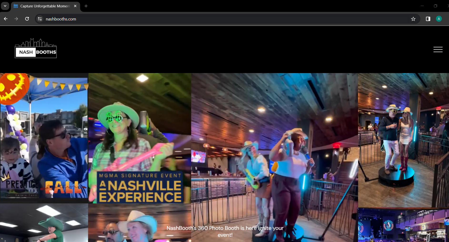 A collage of photos of people dancing and singing on a stage.