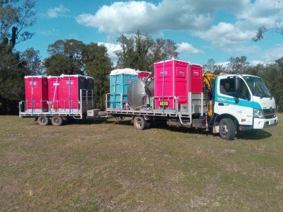 Portable Toilet At Building Sites — Sunshine Coast, QLD — Sutton’s Cleaning Service