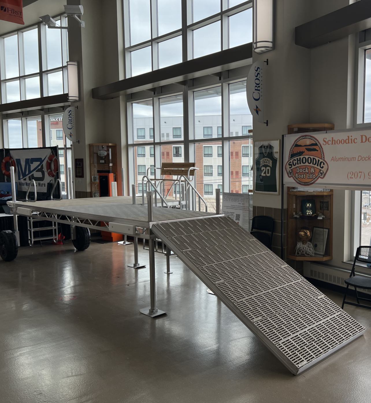 Dock on display at Boat Show in Bangor