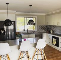Black Kitchen Bench — DMB Kitchens in Port Macquarie, NSW