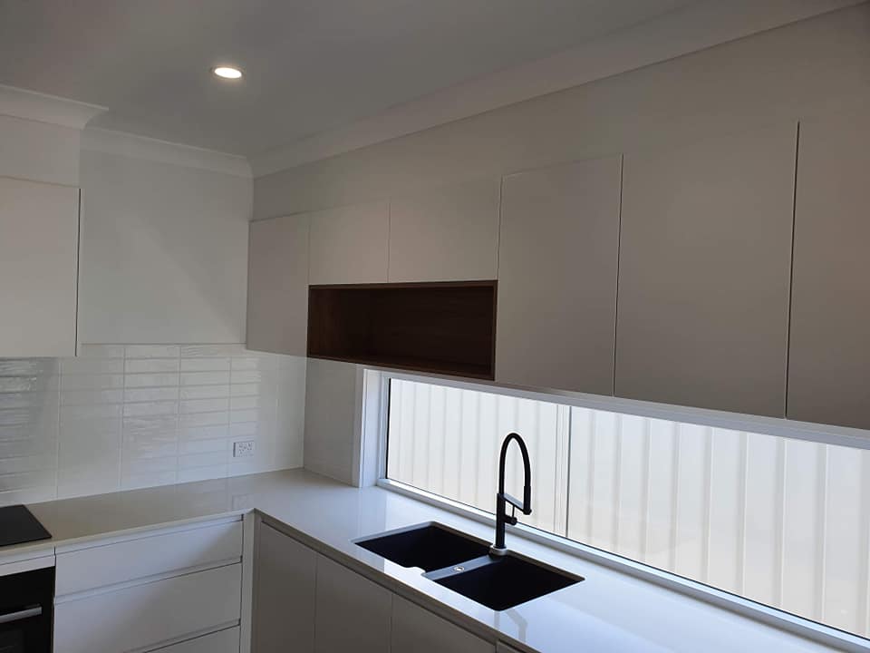 White Kitchen Bench And Sink — DMB Kitchens in Port Macquarie, NSW