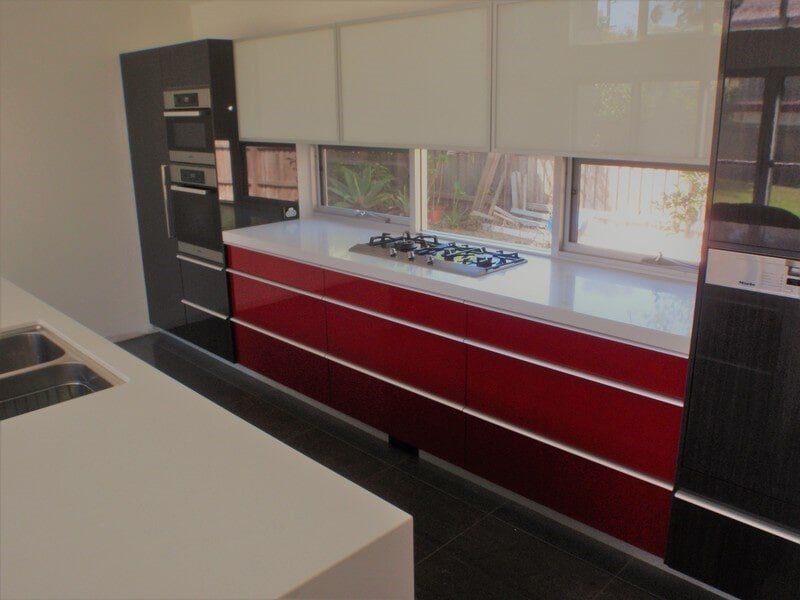 red cabinets — DMB Kitchens in Port Macquarie, NSW