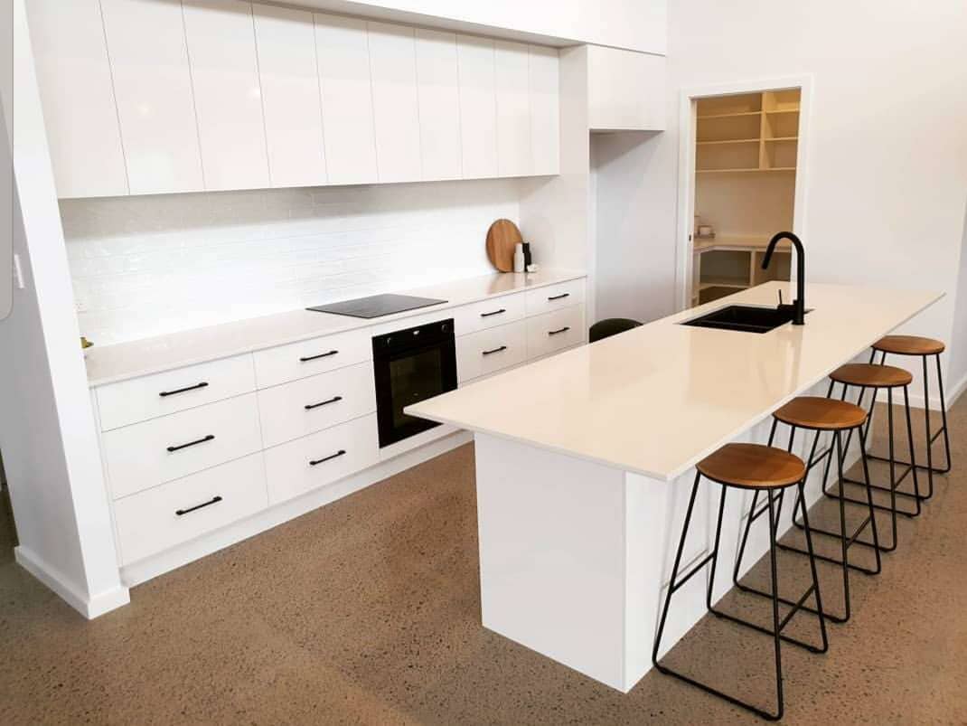 White Marble Kitchen Table — DMB Kitchens in Port Macquarie, NSW