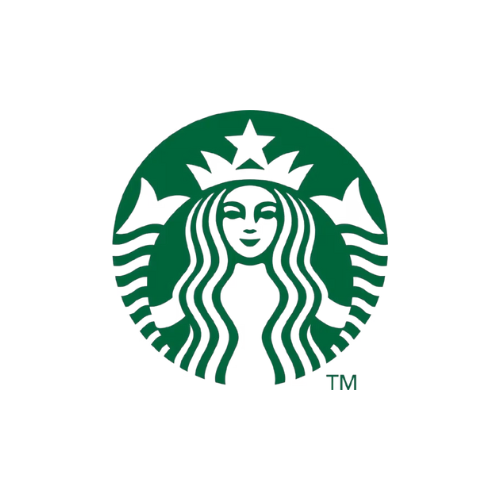 Starbucks logo: Green circle with a siren icon, a star on top.