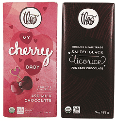 Two Theo chocolate bars: 