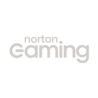 Norton Gaming logo in light gray text on a white background.