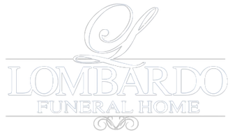 Lombardo Funeral Home logo with a cursive "L" on top of the name in block letters.