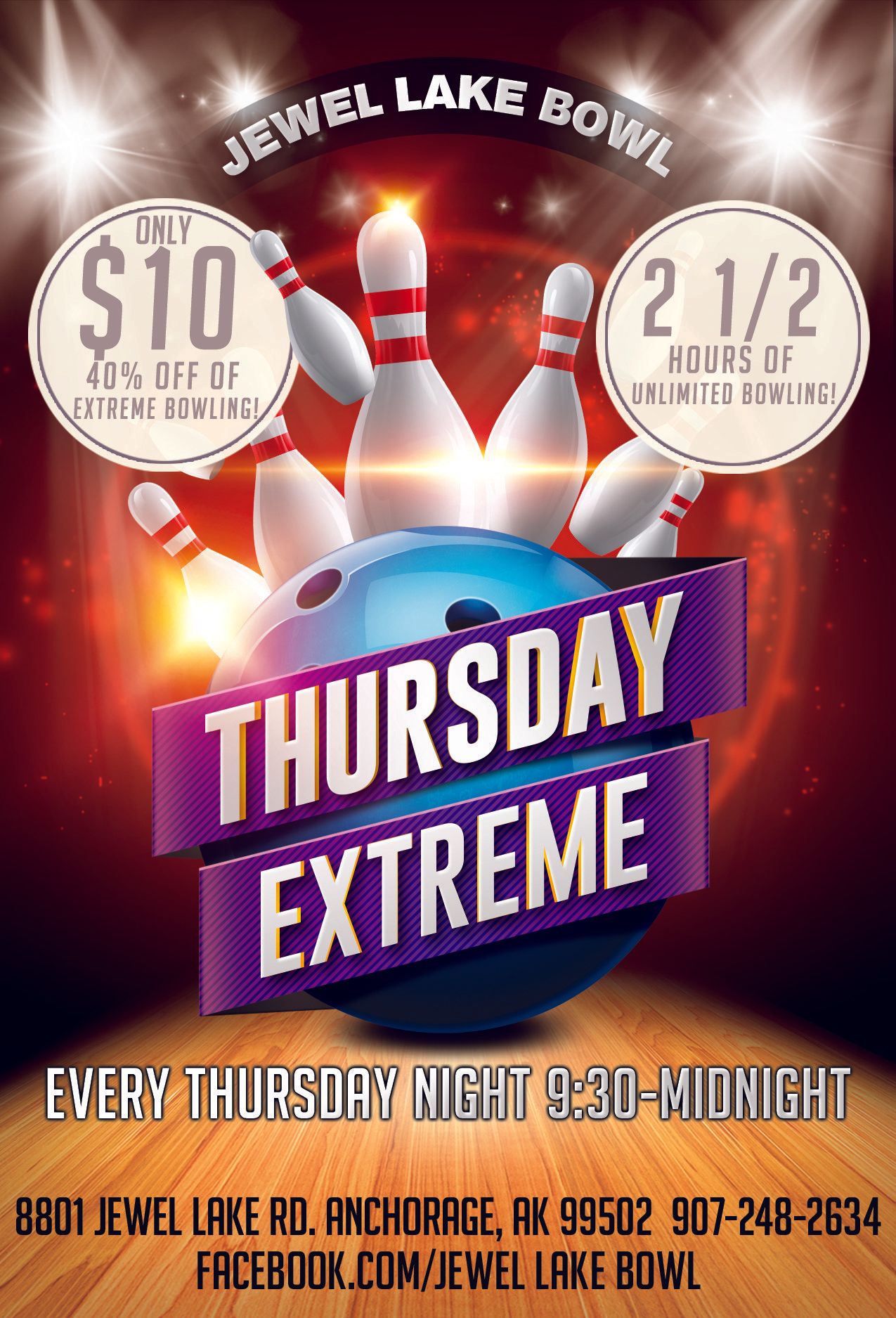 Extreme Bowling Anchorage, AK Jewel Lake Bowling Center