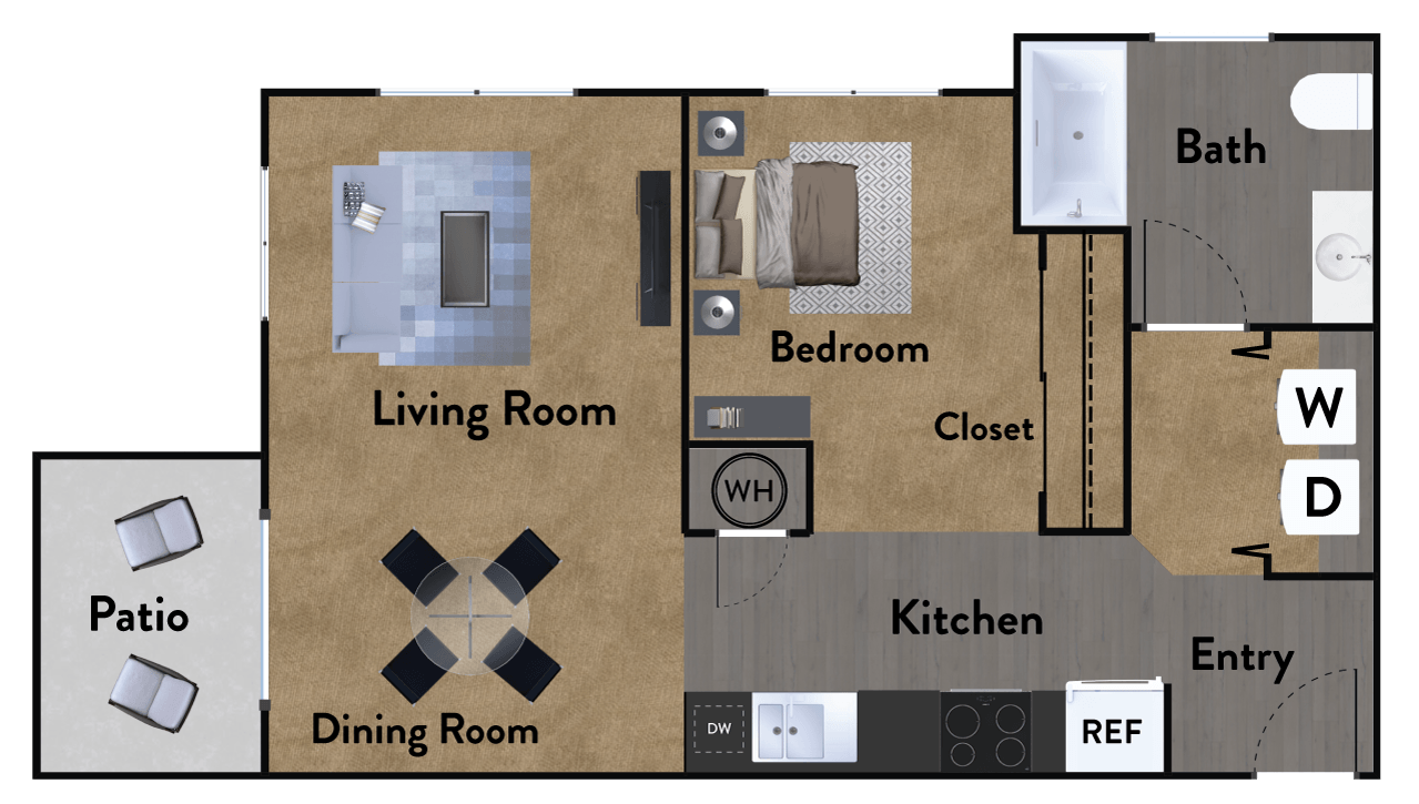 Beau West Spokane, WA 1, 2 & 3 Bedroom Apartments For Rent