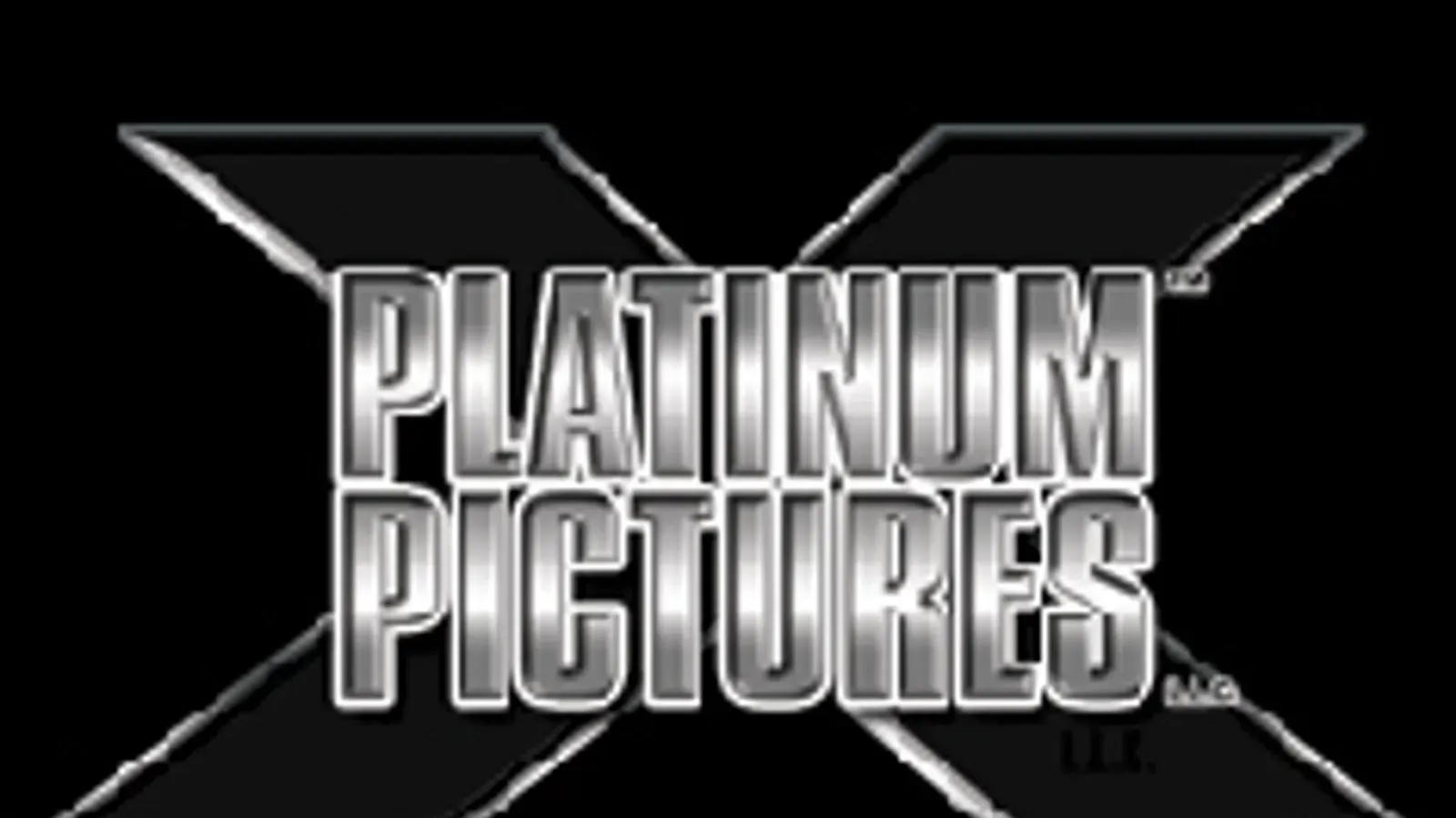 Platinum Pictures logo with silver text over a large gray
