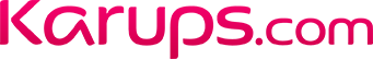 Karups.com logo in pink.