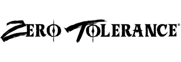 Zero Tolerance logo in bold, stylized font with a compass symbol.