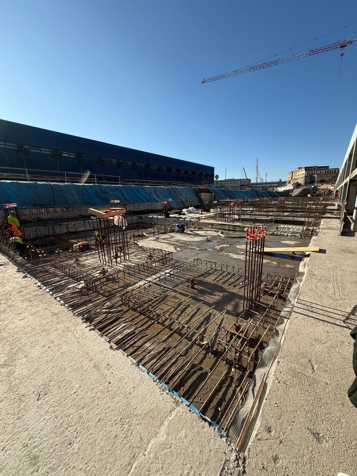 Un cantiere edile costruzioni Geotecno Genova