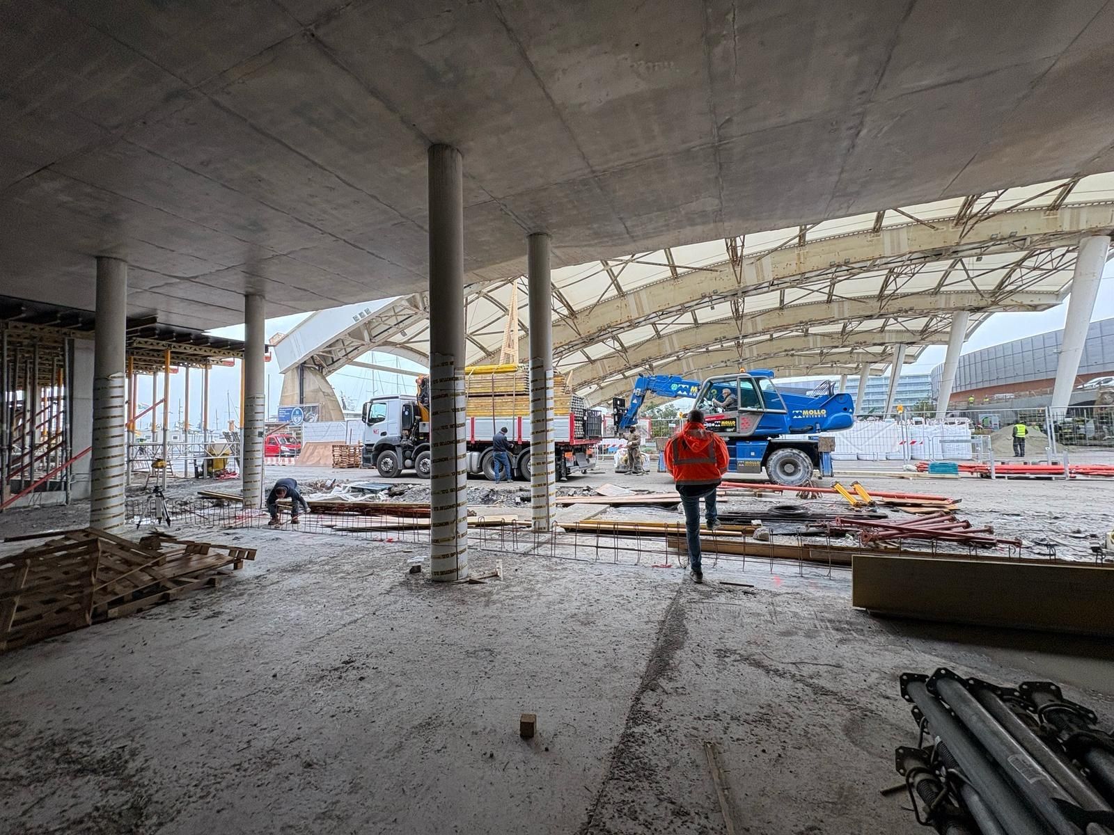 costruzione palasport Geotecno Genova