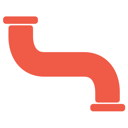 Drain pipe icon indicating drain line services.