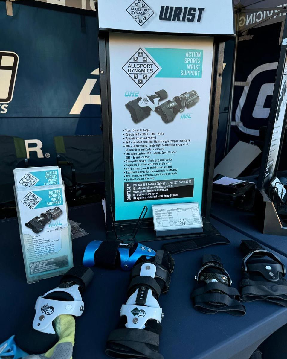 A Table With a Sign That Says Wrist on It — Gall Bros Medical in Robina, QLD