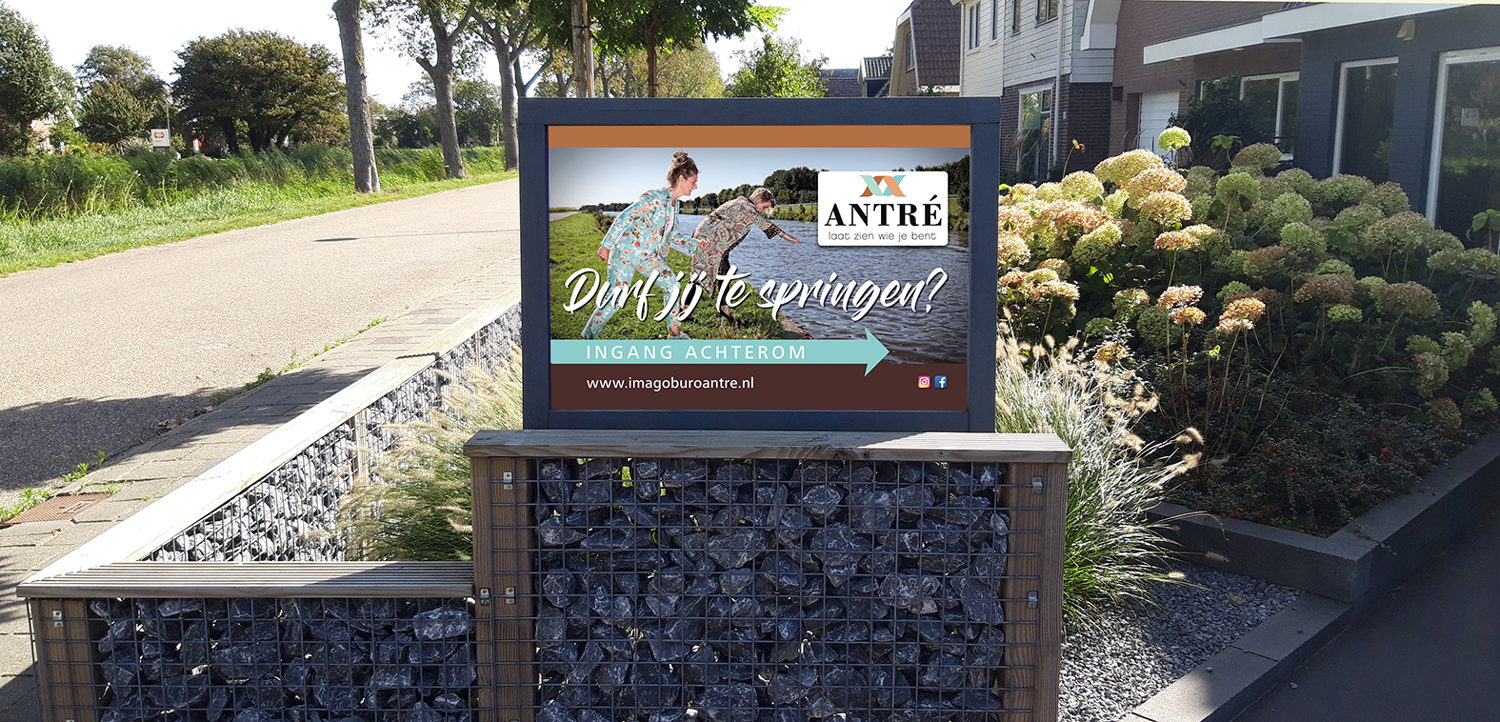 Buitenbord Antré - imagobureau by reclamestudio Morant