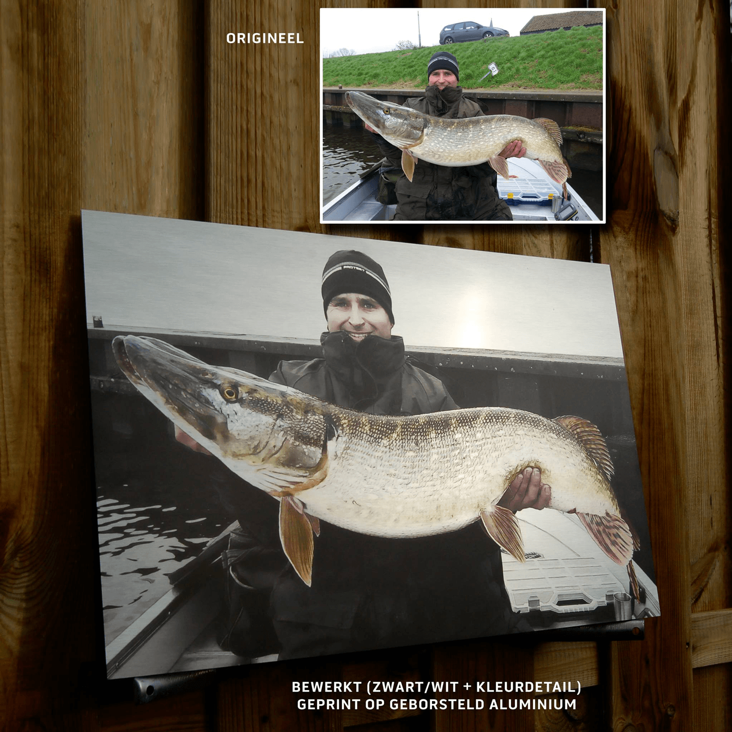 foto afdruk op geschuurd aluminium by reclamestudio Morant