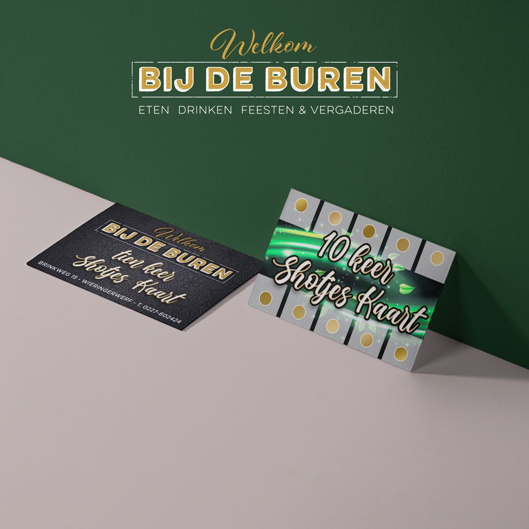 Shotjes kadokaart - café Bij de Buren by reclamestudio Morant