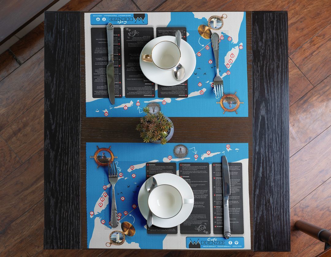 Placemats café Waddenzee by reclamestudio Morant