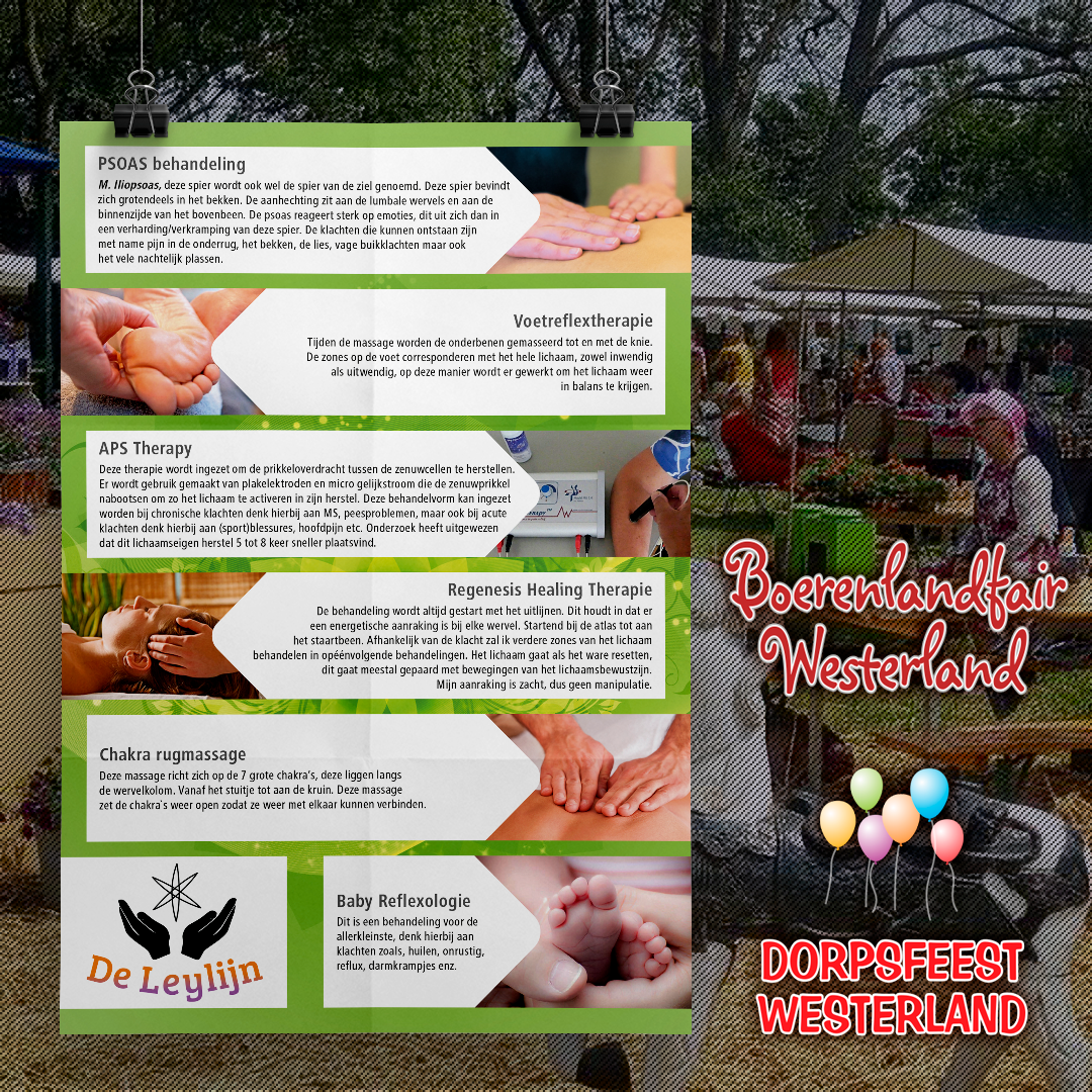 A5 flyer De Leylijn by reclamestudio Morant