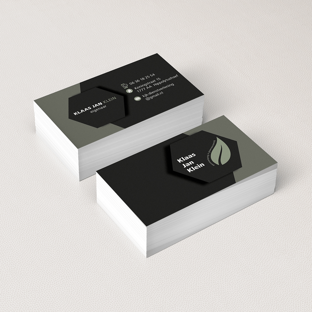 Logo Klaas Jan Klein dienstverlening by reclamestudio Morant