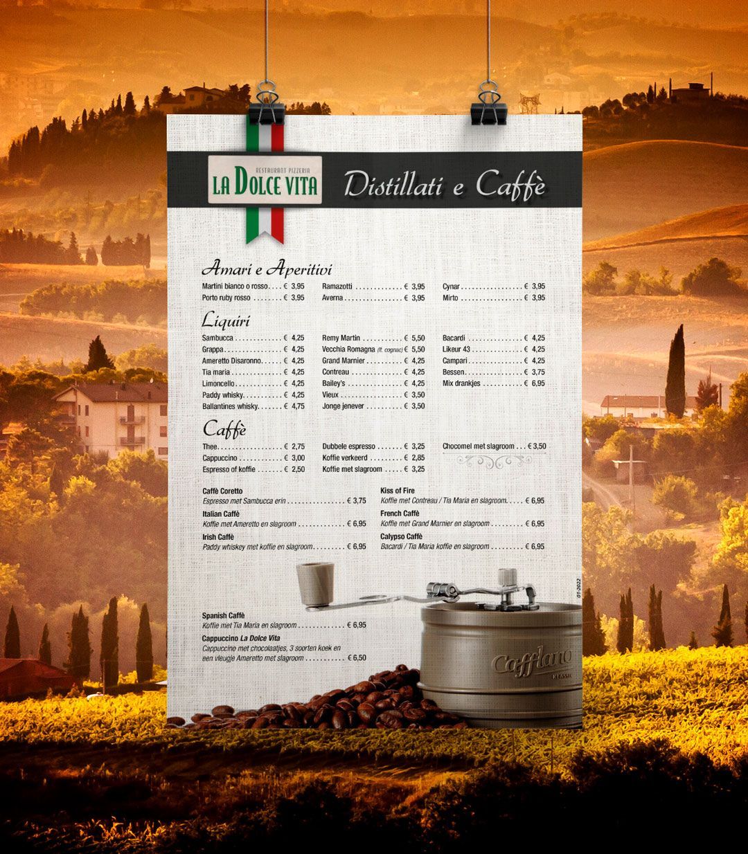 Dessertkaart La Dolce Vita by reclamestudio Morant