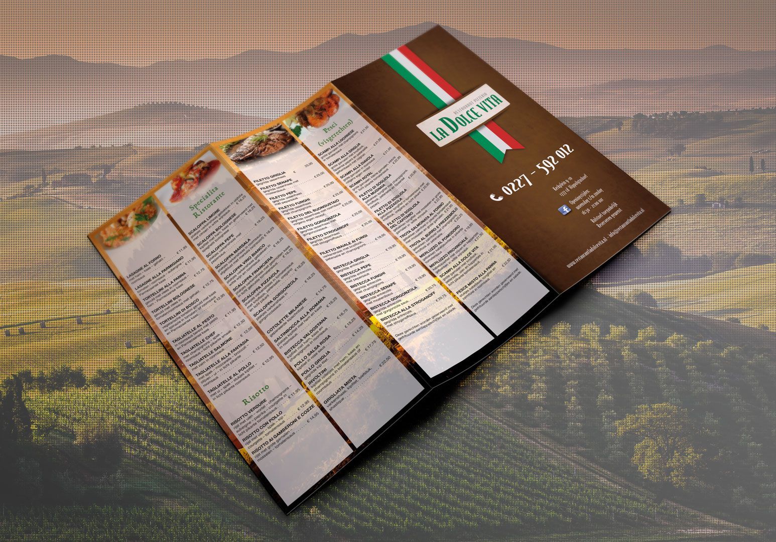 Menukaart La Dolce Vita by reclamestudio Morant