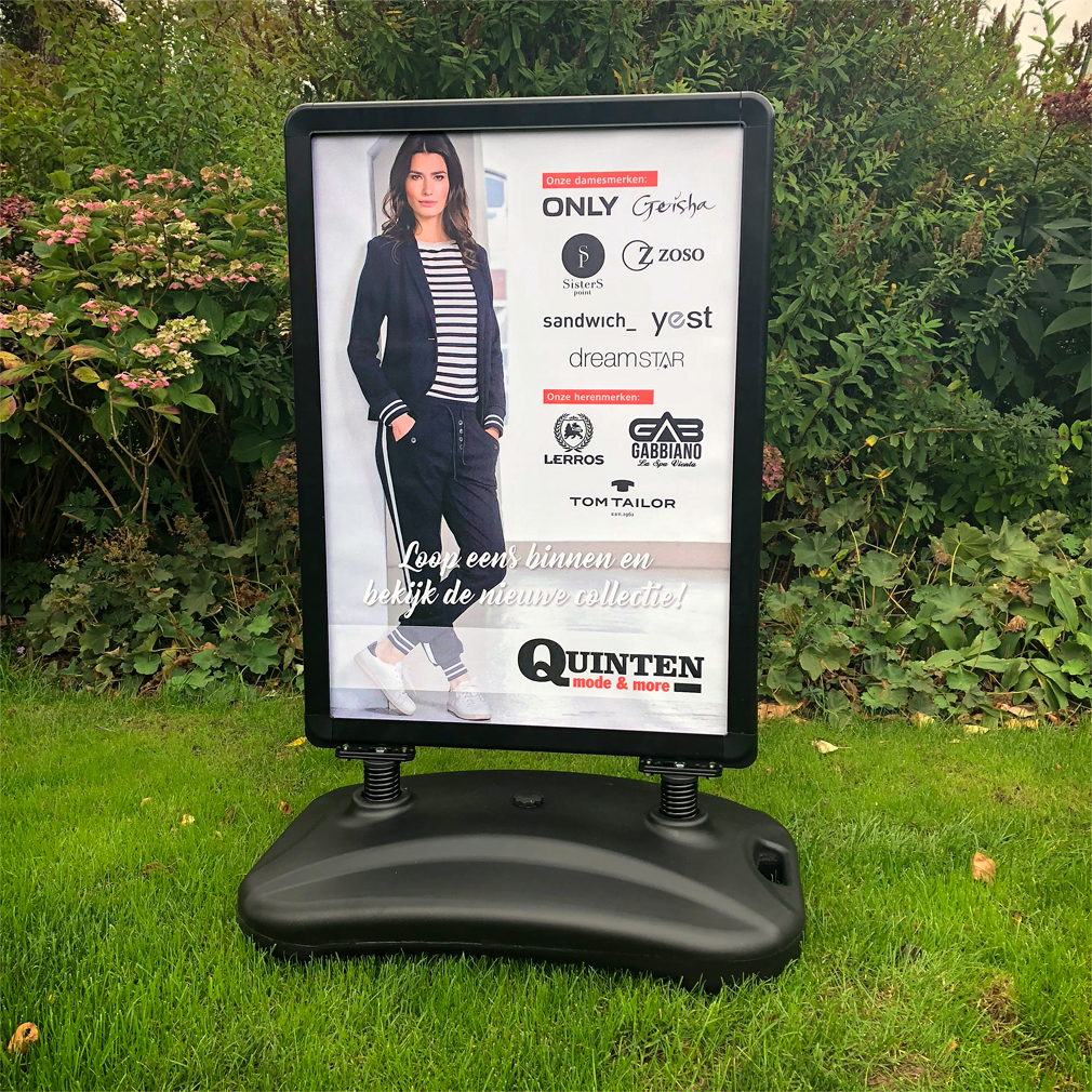 Quinten stoepbord + posterontwerp