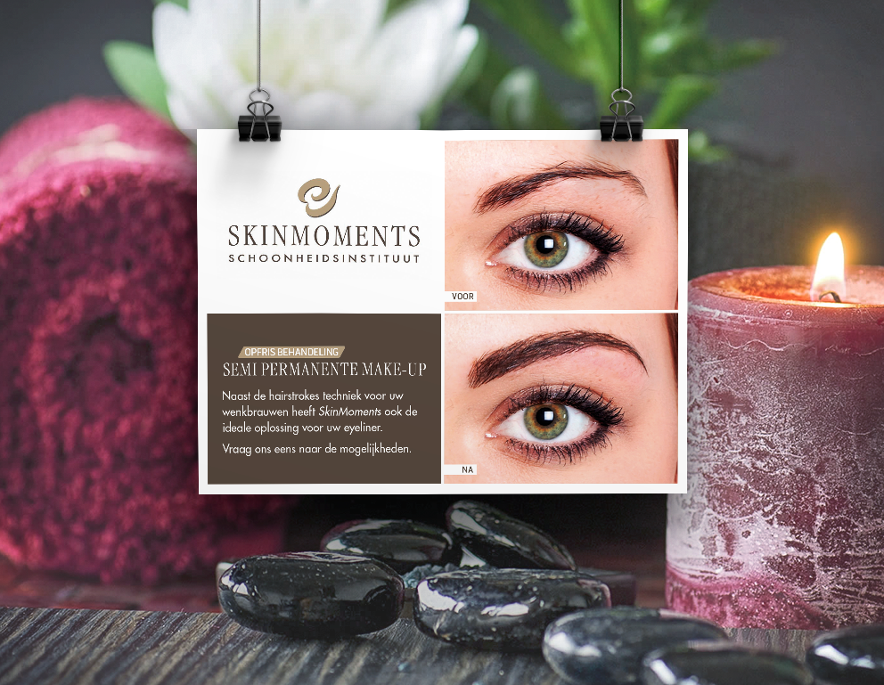 A6 flyer Skinmoments, dubbelzijdig by reclamestudio Morant