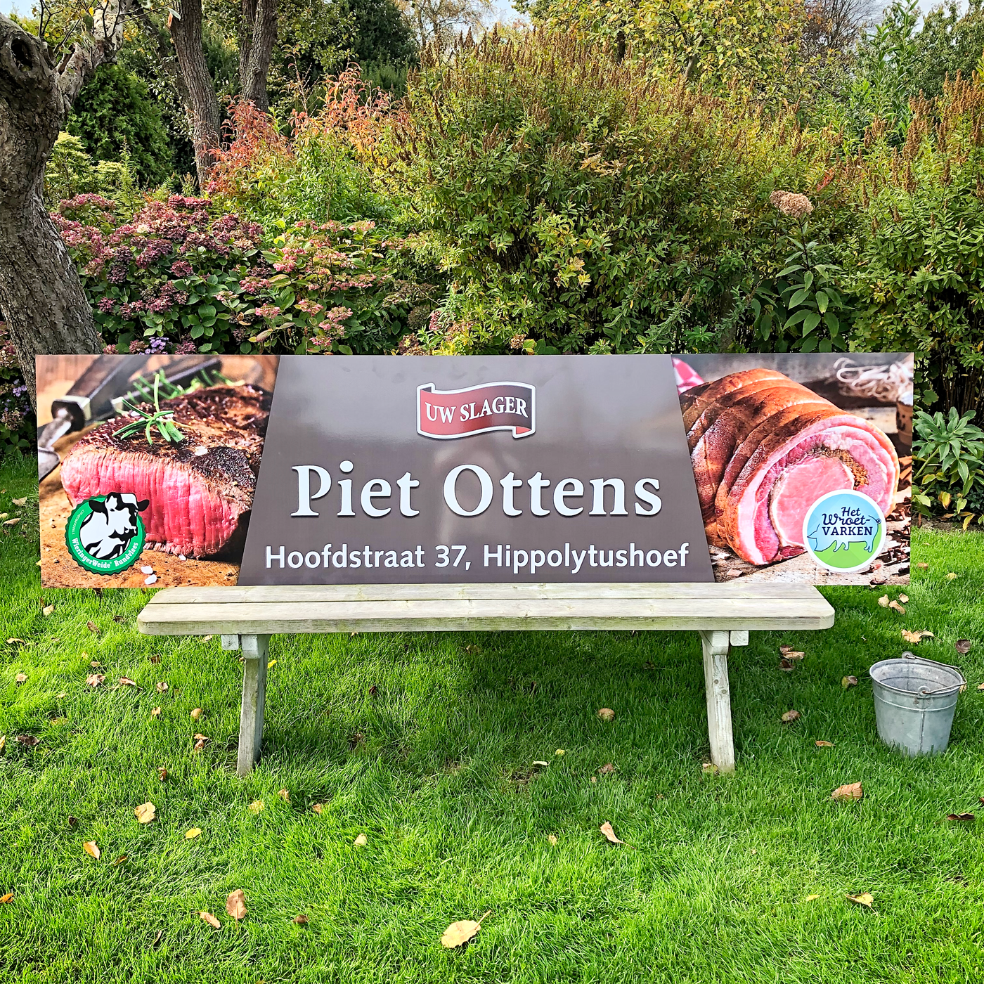 Reclameborden Piet Ottens - uw slager