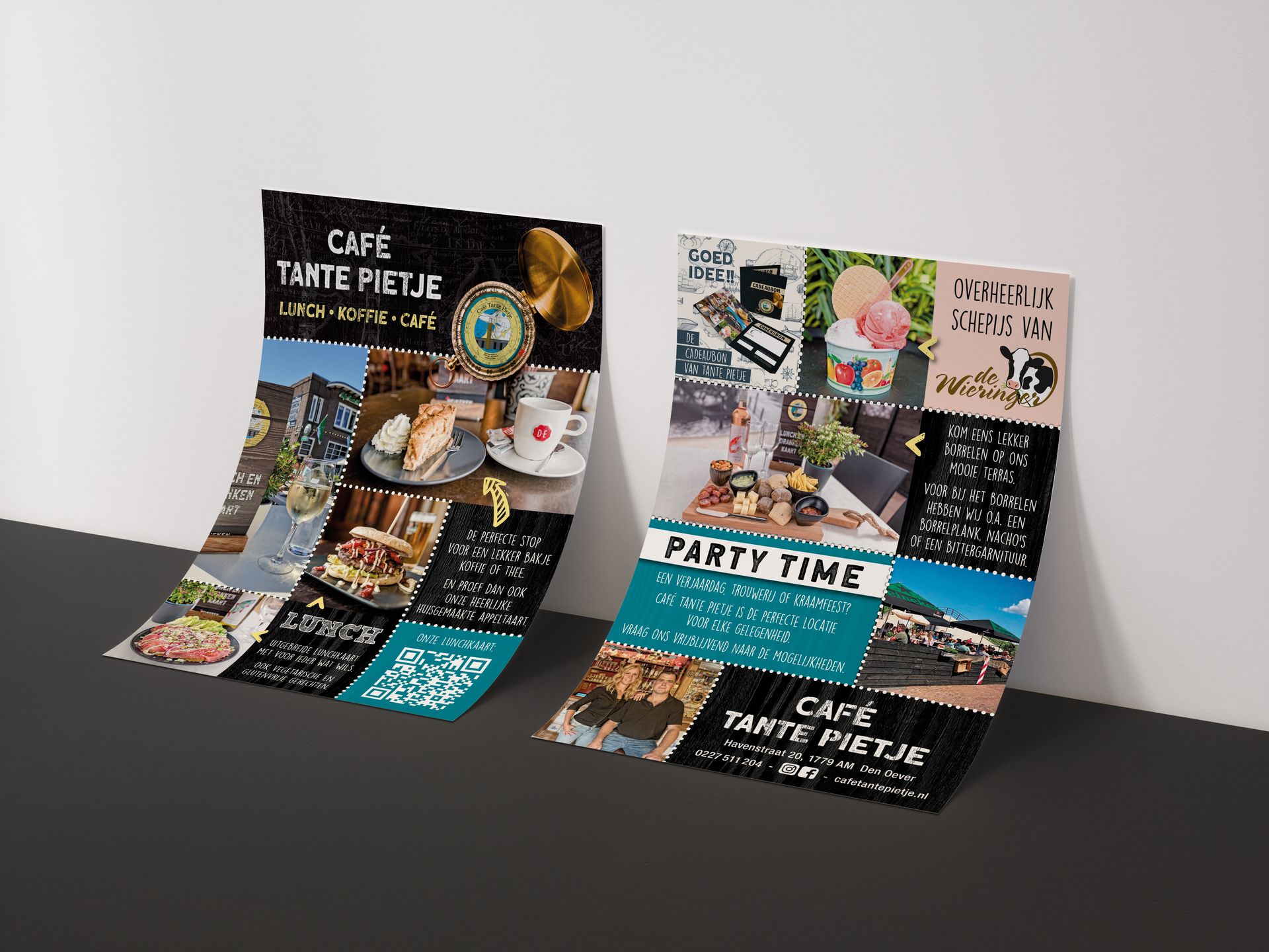 A5 flyer café Tante Pietje by reclamestudio Morant