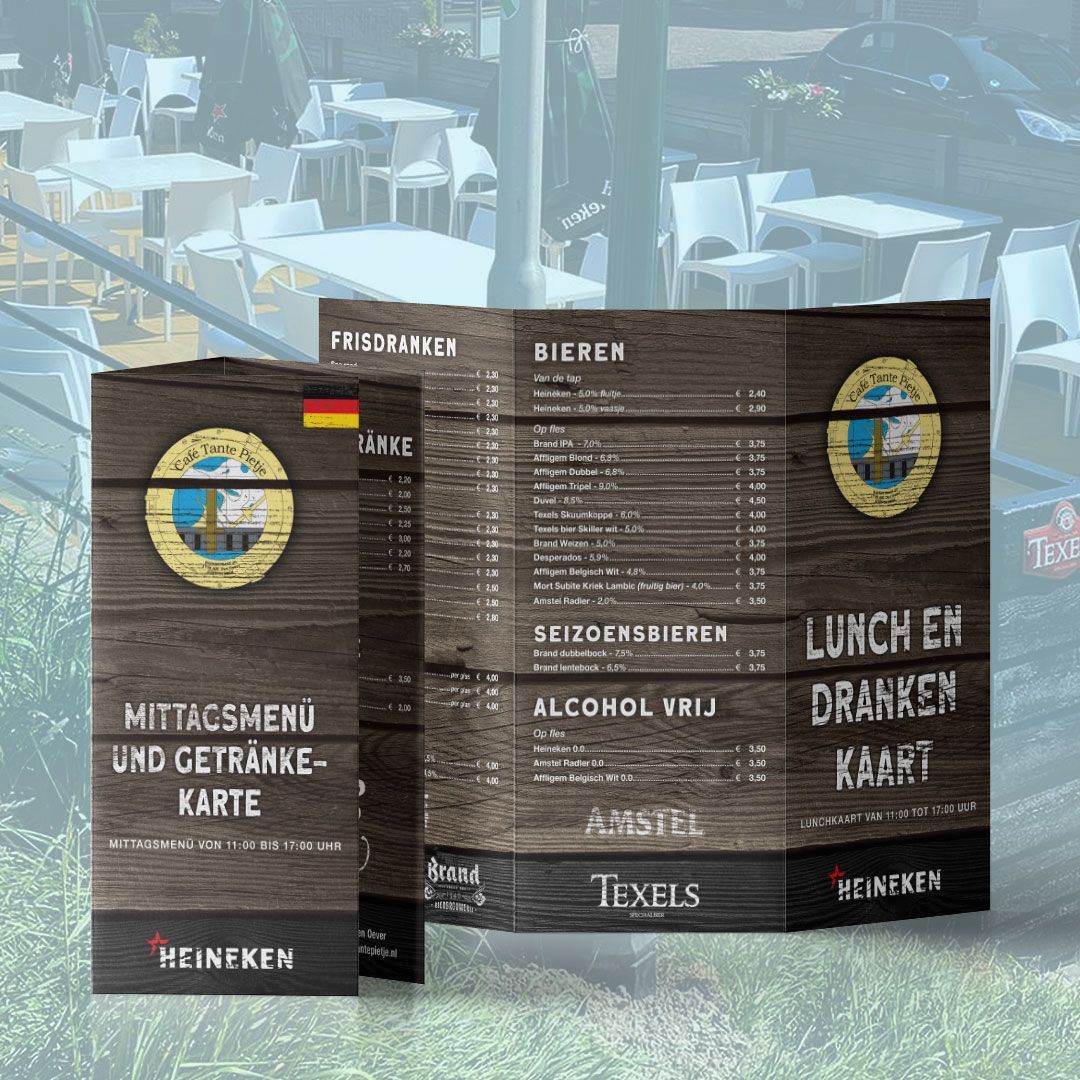 Terraskaart Tante Pietje by reclamestudio Morant