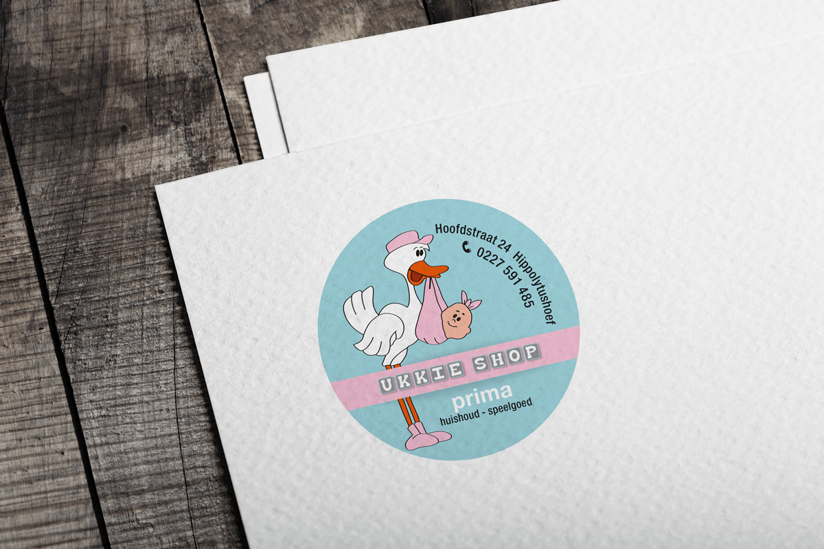 oude logo De Ukkie Shop by reclamestudio Morant