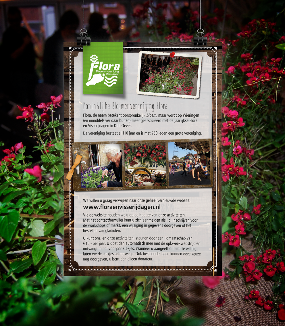 A5 flyer Flora bloemenvereniging by reclamestudio Morant